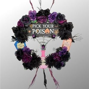 Light up Halloween wreath